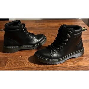 Dr. Martens Faora Black Leather Padded Collar Boots US L 8